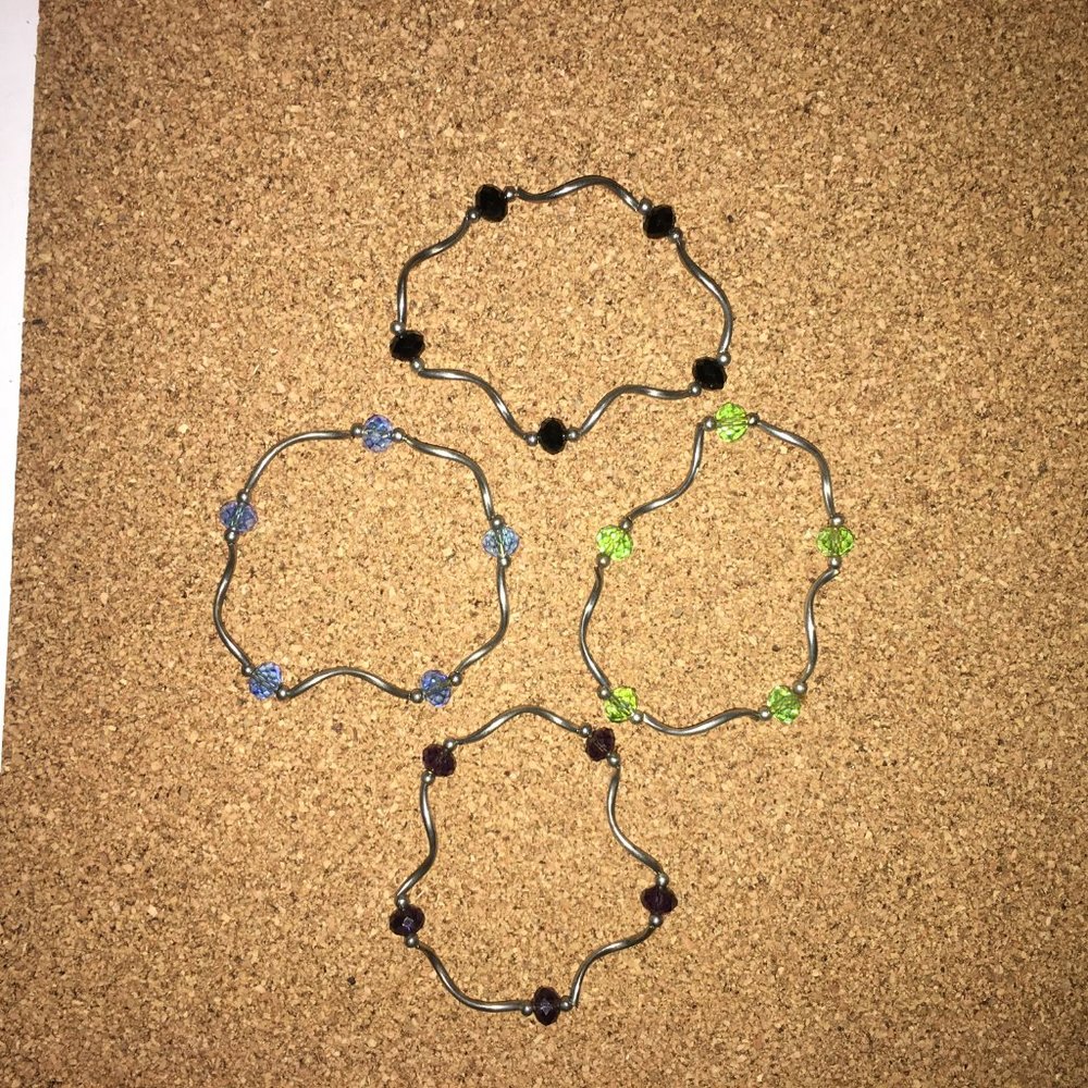 Set of 4 Stackable Bracelets - Picture 5 of 8